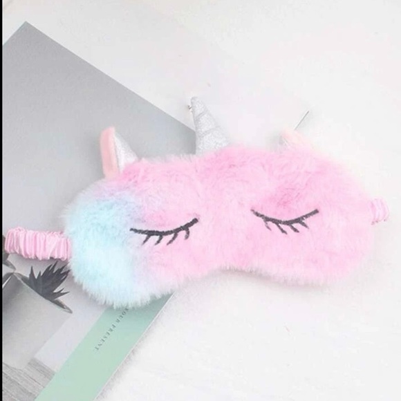 Unicorn Fluffy Eye Sleep Mask - Picture 2 of 6